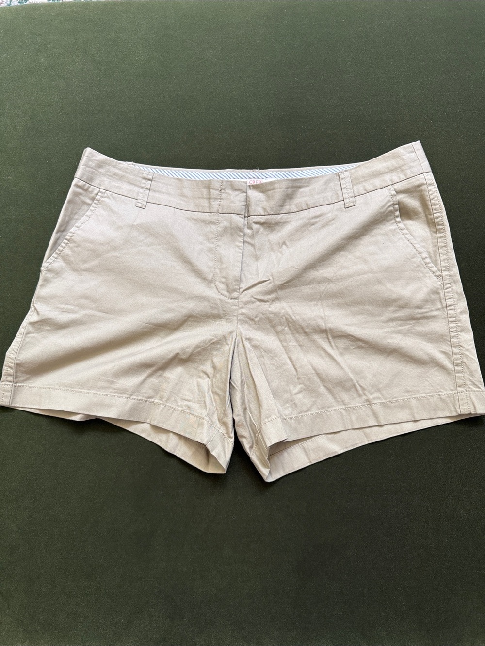 J.Crew  Women's 100% Cotton Broken-In Chino Shorts size 14